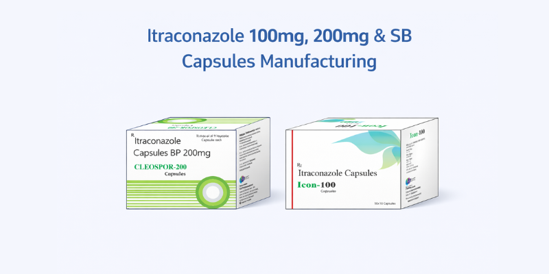 Itraconazole 100mg 200mg and SB Capsules Manufacturing by A.S. Lifesciences in India