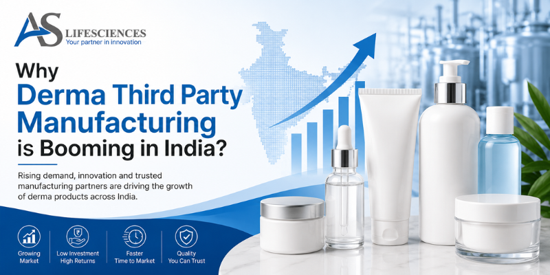 Why Derma Third Party Manufacturing is Booming in India Derma third party manufacturing facility in India.